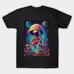 Techno Astronaut T-Shirt - Techno Organism - Catsondrugs.com - Techno, rave, edm, festival, techno, trippy, music, 90s rave, psychedelic, party, trance, rave music, rave krispies, rave flyer T-Shirt